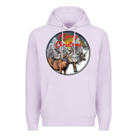 Lilac mule buck deer christmas Premium Hoodie - LillyAllenDesigns