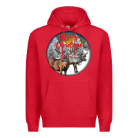 Red mule buck deer christmas Premium Hoodie - LillyAllenDesigns