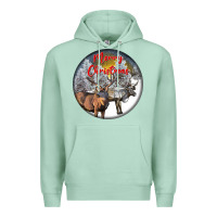 Seafoam mule buck deer christmas Premium Hoodie - LillyAllenDesigns