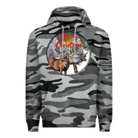 Slate Camo mule buck deer christmas Premium Hoodie - LillyAllenDesigns