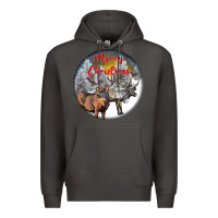 Smoke mule buck deer christmas Premium Hoodie - LillyAllenDesigns