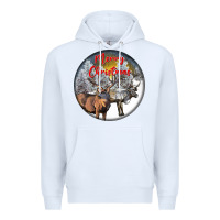 White mule buck deer christmas Premium Hoodie - LillyAllenDesigns