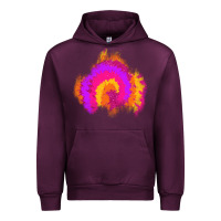 Mauve Wine tie dye glitter patch Urban Hoodie - AdoDesignShop