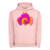 Pigment Salmon tie dye glitter patch Urban Hoodie - AdoDesignShop
