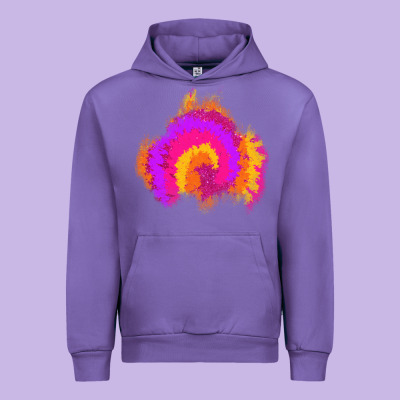 Tie Dye Glitter Patch Urban Hoodie Designed By Adodesignshop
