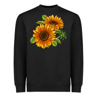 Black Soraya Sunflower Heavyweight Sweatshirt - LillyAllenDesigns
