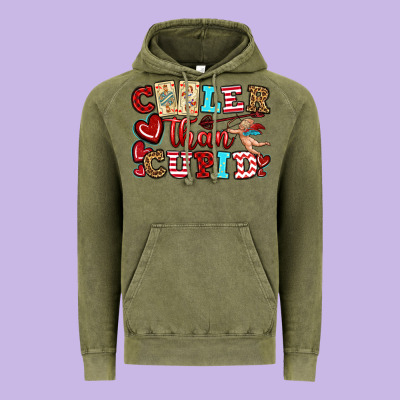 Cooler Than Cupid Vintage Hoodie Designed By Oliviacreatesart
