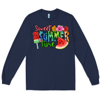 Navy Sweet summer time Long Sleeve Tee - FaDigitalArtStudio