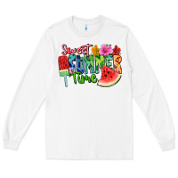 White Sweet summer time Long Sleeve Tee - FaDigitalArtStudio