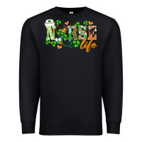 Black st.patricks nurse life Premium Sweatshirt - BarkalooDesign