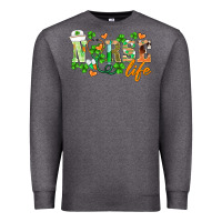 Charcoal Heather st.patricks nurse life Premium Sweatshirt - BarkalooDesign
