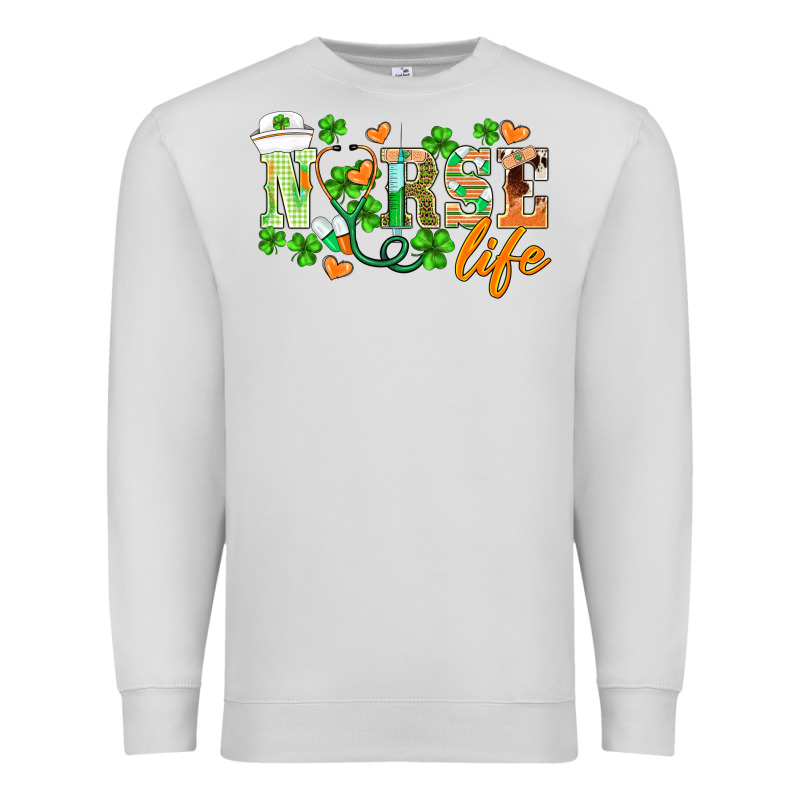 St.patricks Nurse Life Premium Sweatshirt by BarkalooDesign | Teevron
