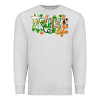Dove Grey st.patricks nurse life Premium Sweatshirt - BarkalooDesign