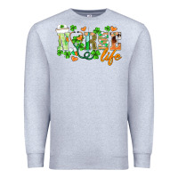 Heather Grey st.patricks nurse life Premium Sweatshirt - BarkalooDesign