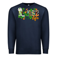 Navy st.patricks nurse life Premium Sweatshirt - BarkalooDesign