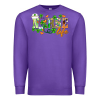 Purple st.patricks nurse life Premium Sweatshirt - BarkalooDesign