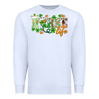 White st.patricks nurse life Premium Sweatshirt - BarkalooDesign