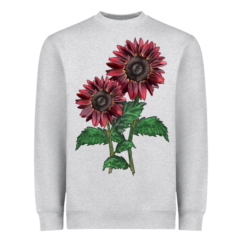 2 Chocolate Sunflower Heavyweight Sweatshirt by LillyAllenDesigns | Teevron