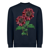 Navy 2 Chocolate sunflower Heavyweight Sweatshirt - LillyAllenDesigns