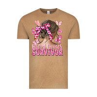 Vintage Camel breast cancer survivor messy bun Vintage Tee - CowGirlArtShop