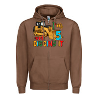 Chestnut i'm 5 and digging it Zipper Hoodie - Artiststas