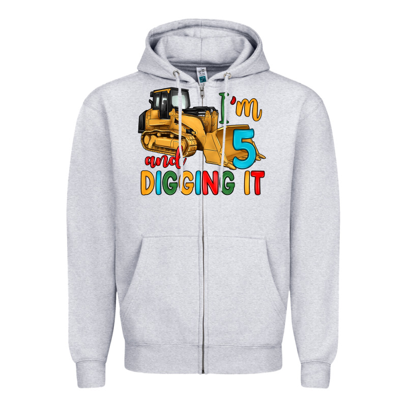 I'm 5 And Digging It Zipper Hoodie by Artiststas | Teevron