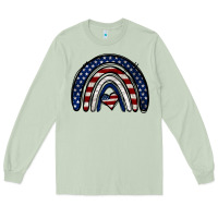 Matcha USA American Flag Rainbow Long Sleeve Tee - Jasminsmagicworld