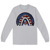Moon Dust USA American Flag Rainbow Long Sleeve Tee - Jasminsmagicworld