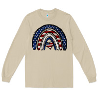 Mushroom USA American Flag Rainbow Long Sleeve Tee - Jasminsmagicworld