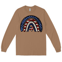 Toasted Coconut USA American Flag Rainbow Long Sleeve Tee - Jasminsmagicworld