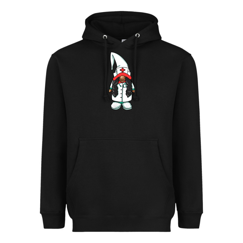 African American Nurse Gnome Heavyweight Hoodie by BarkalooDesign | Teevron