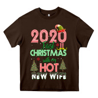 Chocolate Brown 2020 First Christmas With My Hot New Wife Heavy Core Tee - Bettercallsaul