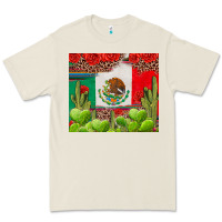 Bone Mexican Flag Premium Tee - texasbilliewilder