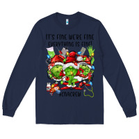 Navy its fine were fine everything is fine cnacrew Long Sleeve Tee - FaDigitalArtStudio