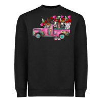 Black farm animals valentine truck Heavyweight Sweatshirt - RacoonDesign
