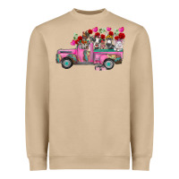 Farm Animals Valentine Truck Heavyweight Sweatshirt | Teevron