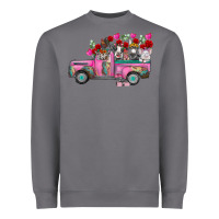 Storm farm animals valentine truck Heavyweight Sweatshirt - RacoonDesign