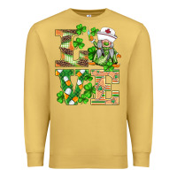 Antique Gold st.patricks nurse love gnomies Premium Sweatshirt - BarkalooDesign