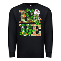 Black st.patricks nurse love gnomies Premium Sweatshirt - BarkalooDesign