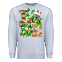 Heather Grey st.patricks nurse love gnomies Premium Sweatshirt - BarkalooDesign