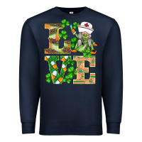 Navy st.patricks nurse love gnomies Premium Sweatshirt - BarkalooDesign