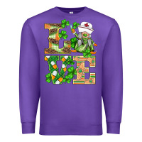 Purple st.patricks nurse love gnomies Premium Sweatshirt - BarkalooDesign