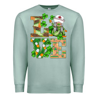 Seafoam st.patricks nurse love gnomies Premium Sweatshirt - BarkalooDesign