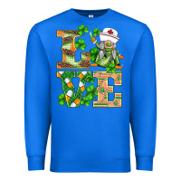 True Royal st.patricks nurse love gnomies Premium Sweatshirt - BarkalooDesign