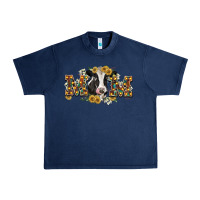 Navy Mom with cow Urban Heavy Tee - CowGirlArtShop