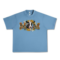 Pebble Blue Mom with cow Urban Heavy Tee - CowGirlArtShop