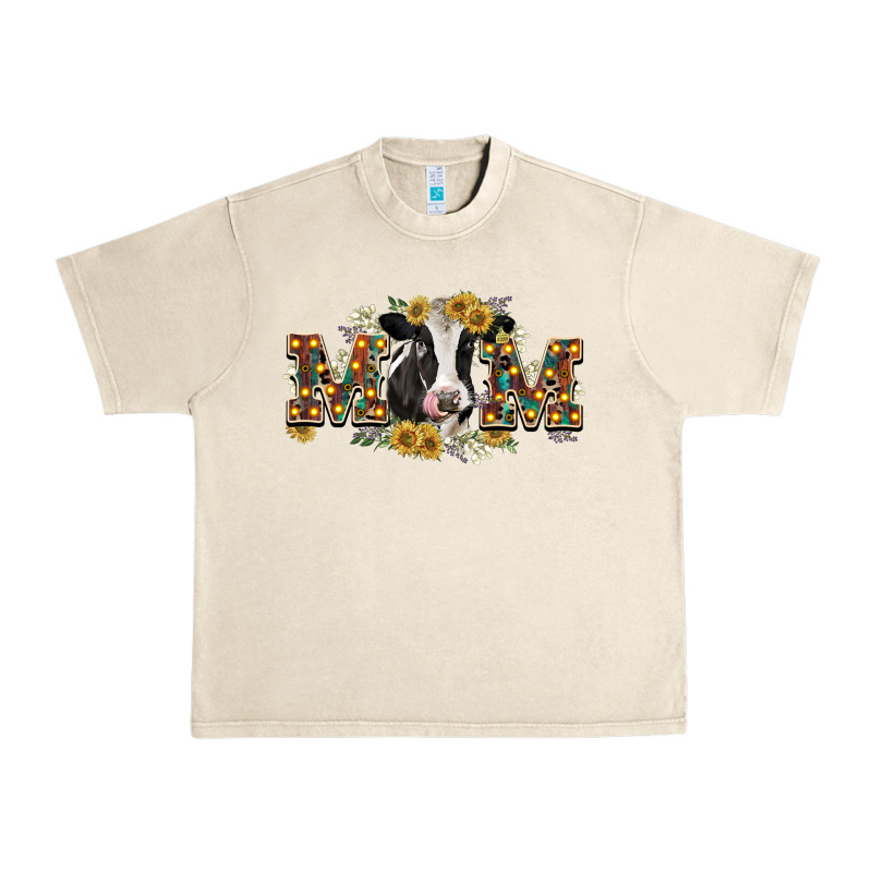 Mom With Cow Urban Heavy Tee by CowGirlArtShop | Teevron
