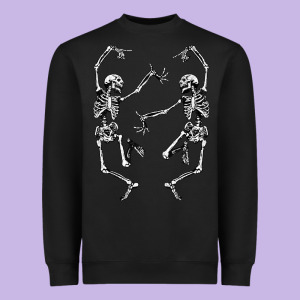 Dance Of Death Macabre Skeleton Heavyweight Sweatshirt Designed By Longcreatives