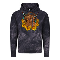 Cloud Black cow sunflower leopard Vintage Hoodie - OliviaCreatesArt