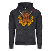 Vintage Black cow sunflower leopard Vintage Hoodie - OliviaCreatesArt